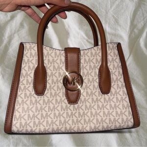 Michael Kors Tan and Cream Satchel